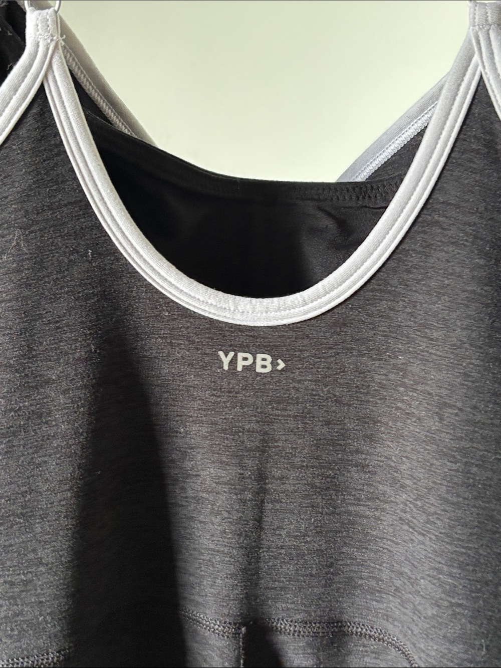 Abercrombie & Fitch YPB Heather Black Jumpsuit with White Piping - Picture 6 of 6